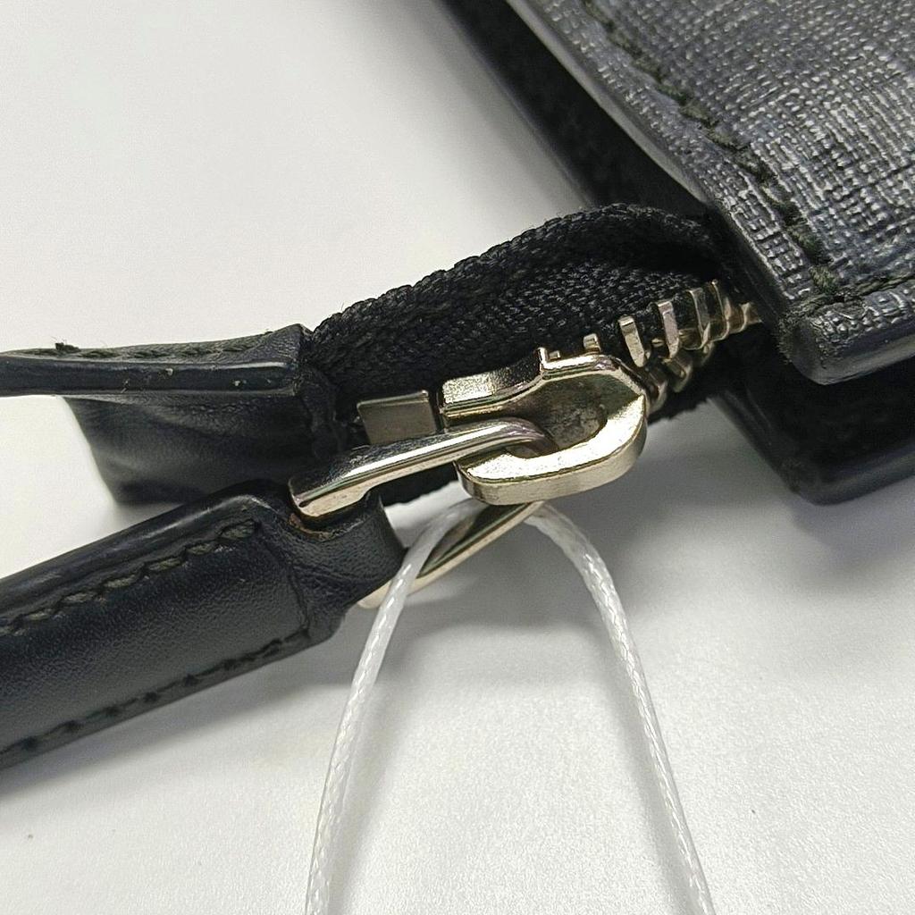 [Pre-Owned] Signature Logo Stripe Web Zipper Canvas Clutch - Very Good #1G2LX3S