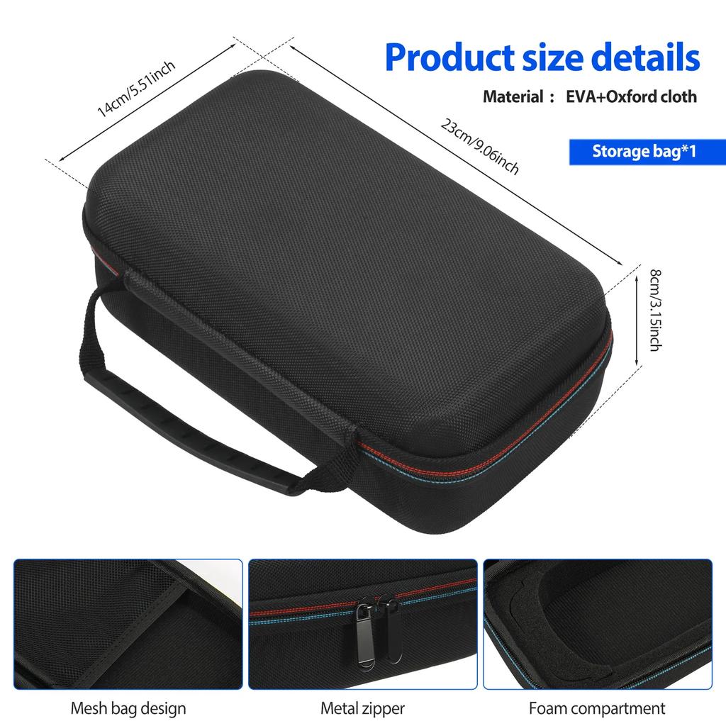 Multimeter Carry Case for Fluke F115C/F116C/F117C/15B+/17B+/18B+ Universal Shockproof EVA Digital Multimeter Protective Storage