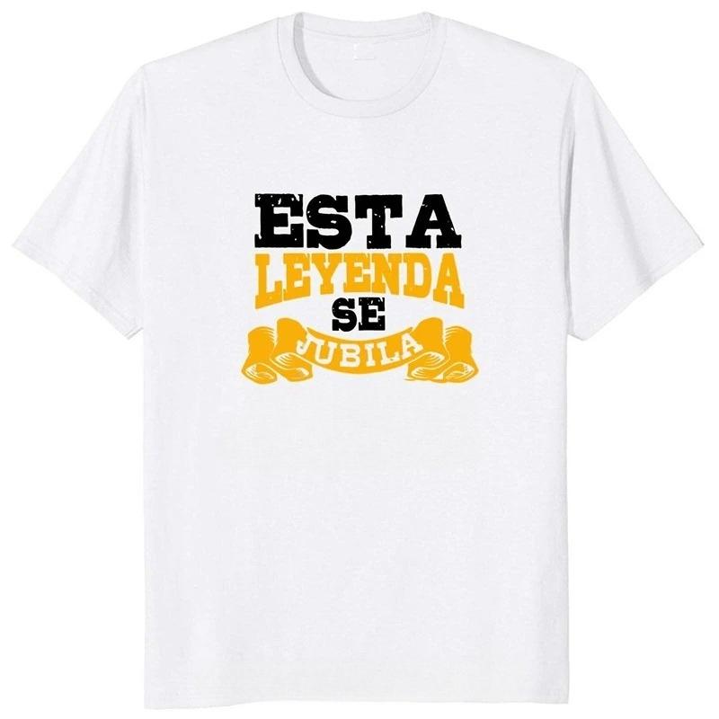 A Retro-style T-shirt for Retired Women Printed with Spanish Text Summer Streetwear