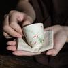 Handbemalte Keramik-Teetasse Unterglasur Blau Lotus Bambus Orchidee Teezeremonie Tasse Chinesisches Gongfu Tee-Set