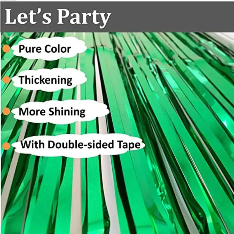 Party Metallic Tinsel Foil Fringe Curtains Backdrop for Birthday New Year Eve Party Photo Rain Curtain Festival Wedding Decor