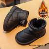 Boys' 2025 All-Season Waterproof Non-Slip Snow Boots with Leather and Fur
