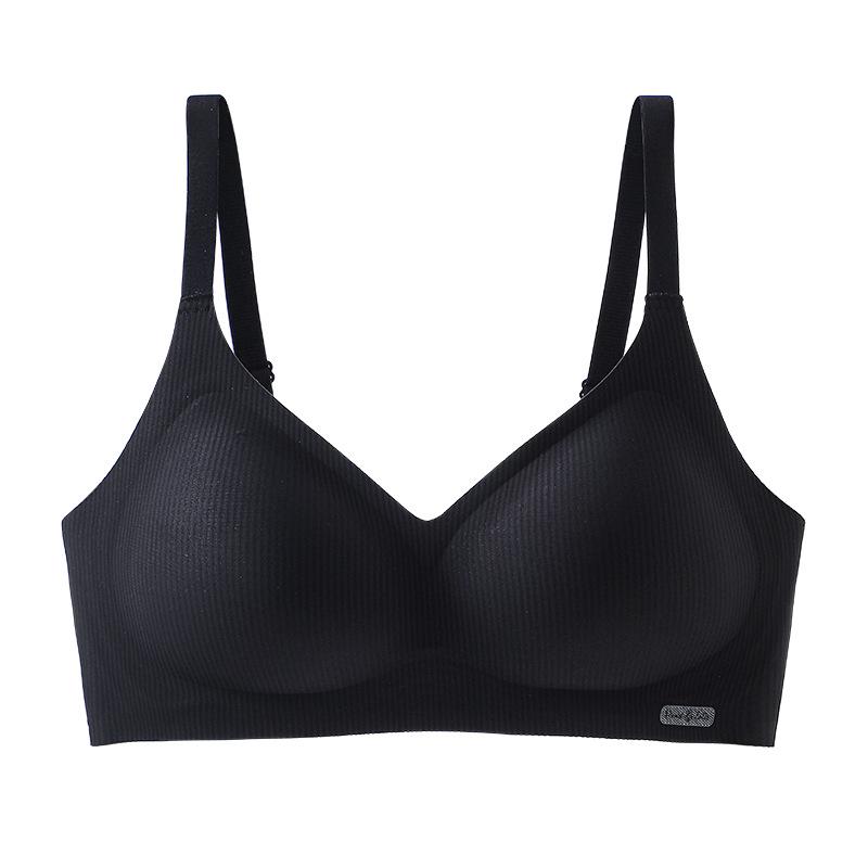 

918 Бесшовный бюстгальтер из ледяного шелка: Мягкая, без косточек, регулируемая поддержка для маленькой груди L