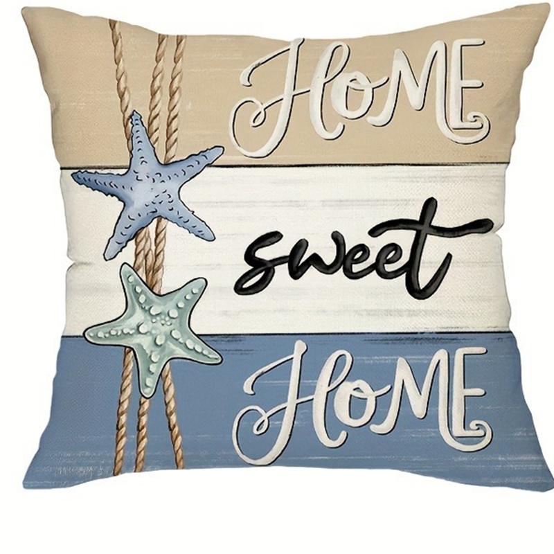 Summer Starfish and Shell PillowcaseSuitable for sofa car bedroom decorative cushion cover pillow cover