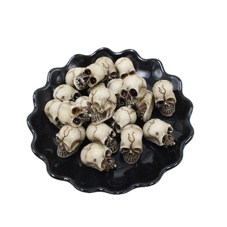Couvre-chef Squelette et Tête de Fantôme pour Halloween: 20pcs Pierre de Pavage Décoration pour Micro Paysage et Pots de Fleurs