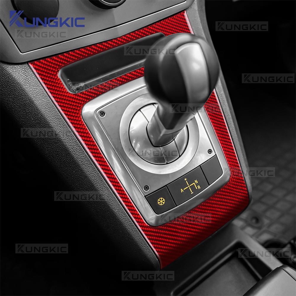 Real Soft Carbon Fiber Sticker For Opel Zafira B 2004 2005 2006 2007 2008 2009 2010 LHD Car Automatic Gear Shift Frame Trim