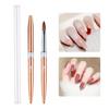 50% Mink Hair Nail Art Brush with Crystal and Metal Handle for Extensions and Carving