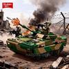 Sluban Militärbausteine Militärpanzer & gepanzertes Fahrzeug Baustein-Set mit Soldatenfiguren, Pädagogisches Armee-Spielzeug