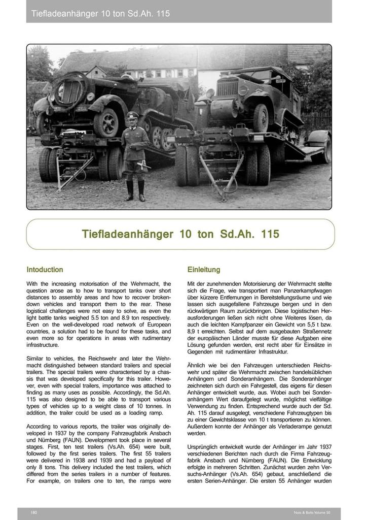 Nuts Bolts and its variant heavy cannon Tank Trailer Model Reference Book 50 & Sd.Kfz.7 8-ton Half-track (Krauss-Maffei) w/10cm 18/Sd.Ah.115 10-ton