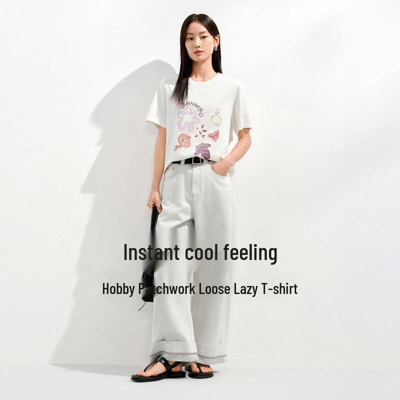 JOOZE ANNAKKOO Instant Cooling Patchwork Short Sleeve T-Shirt L