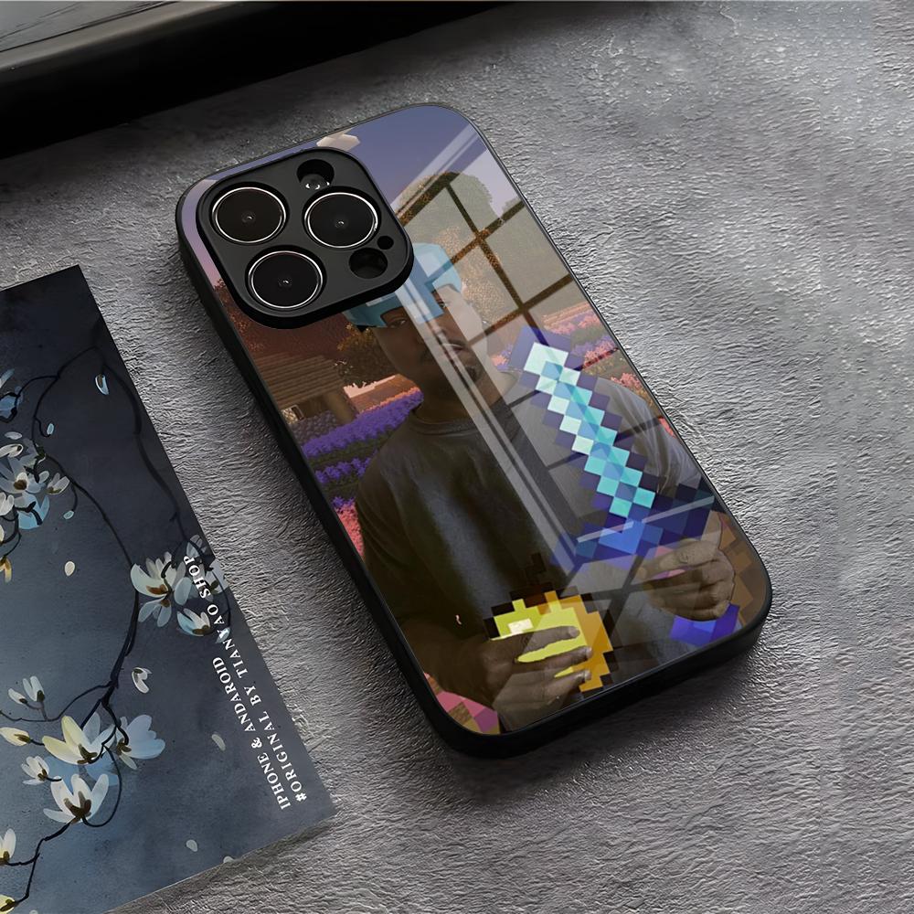 

F-Funny K-Kanye West Ye Phone Case For IPhone 17 Air 16 E Pro Max 15 14 13 Mini 12 Pro 11 Max Plus Black Glass Cover iPhone 15