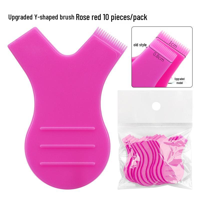 Y-Shaped Eyelash & Eyebrow Brush Set, 10 Pcs - Ideal for Perming, Extensions & Grooming