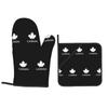 Canada Flag Oven Mitts and Pot Holder Sets of 2 for Baking Kitchen Cooking BBQ Resistant Non-Slip Gloves
