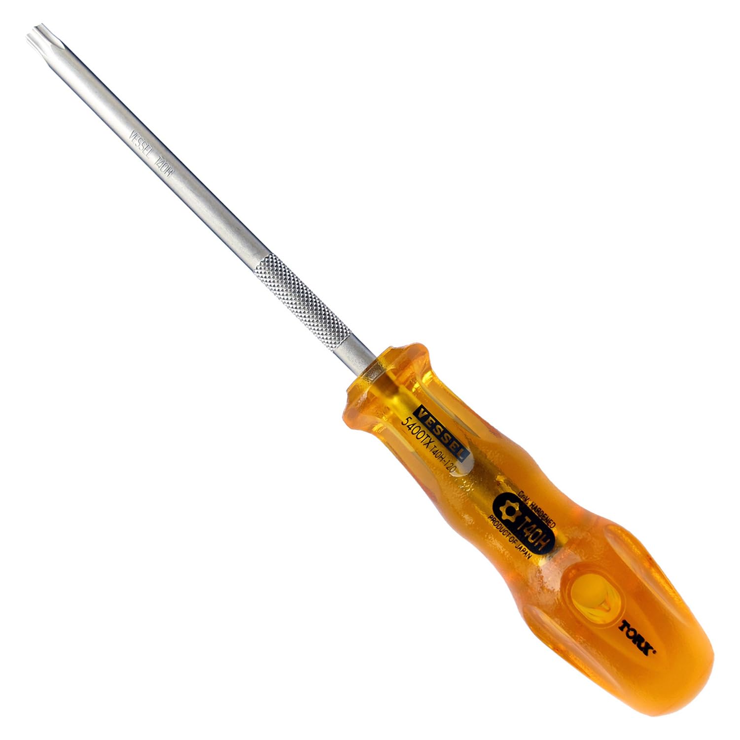

Отвертка VESSEL Power Grip Torx с защитой от несанкционированного доступа TORX T40H x 120 мм B-5400TX