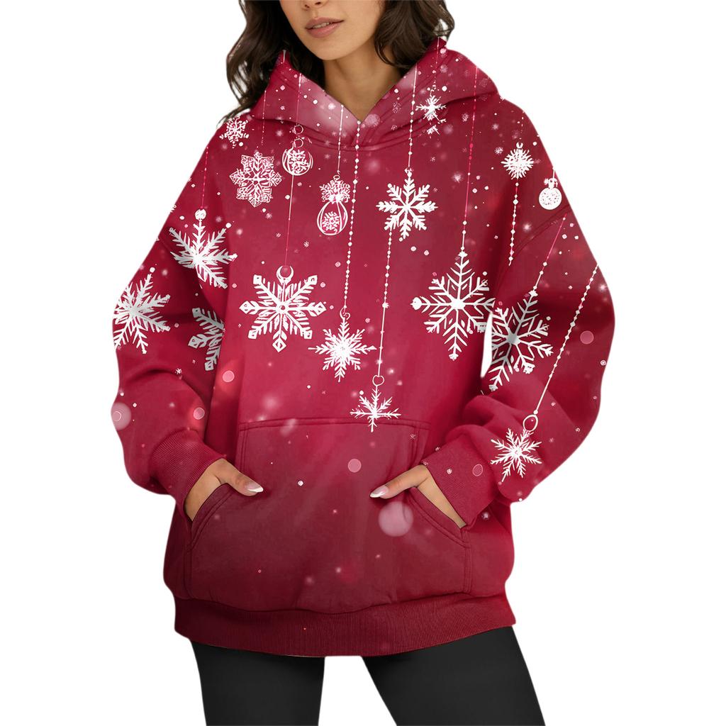 Women's Fashion Daily Versatile Casual Crewneck Sweatshirts Long Sleeve Printed Top Sweatshirts