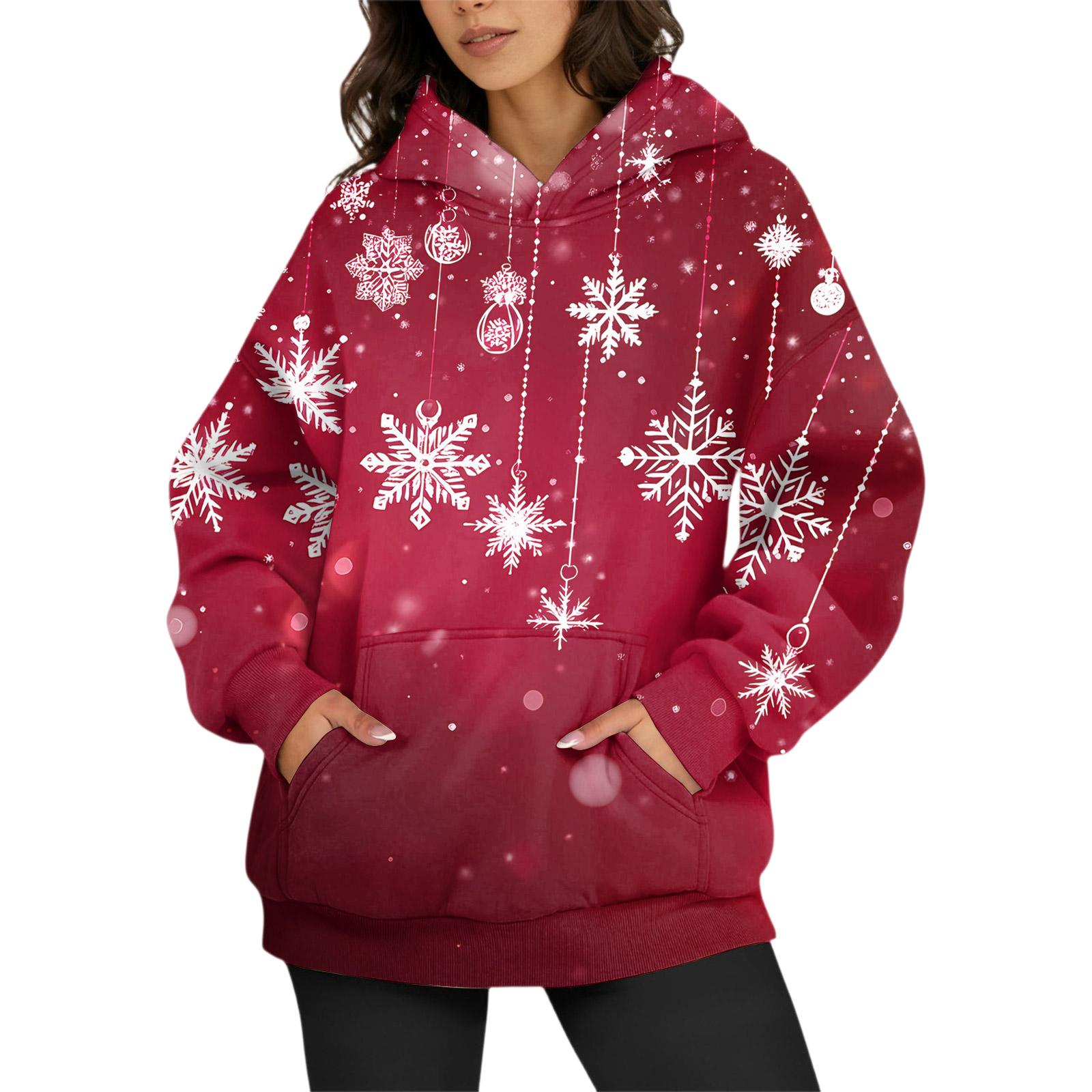 

Женские модные повседневные универсальные повседневные толстовки с круглым вырезом, топы с длинными рукавами и принтом S киноварь