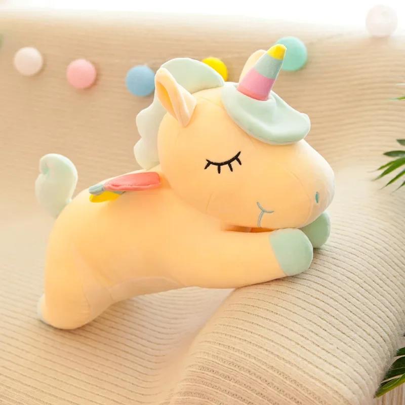 Süßes Pony Plüschtier Regenbogen Engel Einhorn Mädchen Herz Plüschpuppe Simulation Pony Kuschelkissen Freundin Geburtstagsgeschenk 30cm
