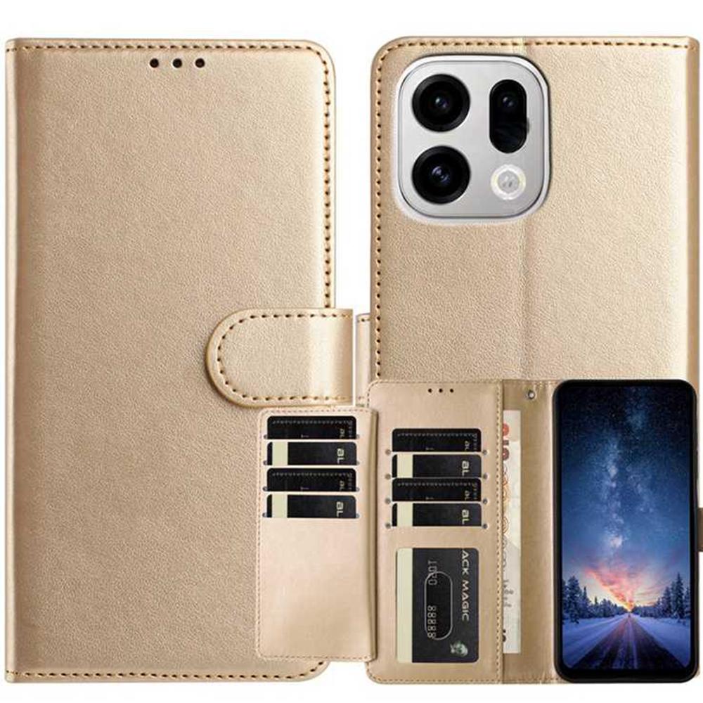 For Oppo Find X9 Pro 5G Wallet Phone Case Stand PU Leather Folio Flip Cover with 8 Card Slot