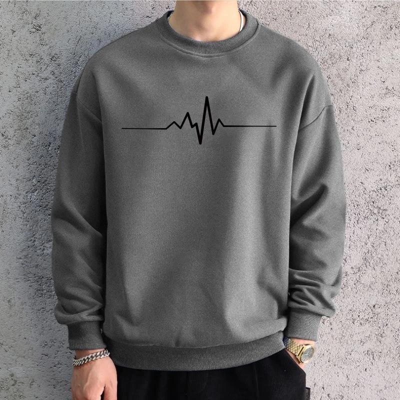 Pánské nadměrné grafické mikiny s kapucí, korejský potisk, dlouhý rukáv, bavlna, hip hop, sportovní top, pánské oblečení, svetry a mikiny s dlouhým rukávem