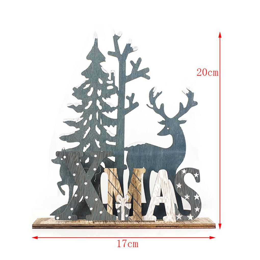 Gifts Home Decor Mini Desktop Xmas Tree Wooden Ornaments Christmas Decoration