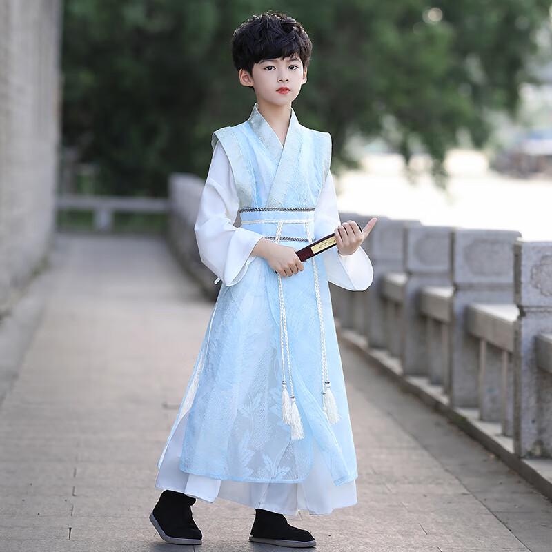AnnieYouer Boys' Summer Chinese Hanfu Tang Suit