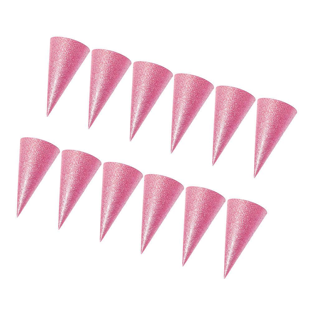 12 Stück Elegante Glitzer Dreieckskrone Hüte Geburtstag Festival Kopfschmuck für Damen Herren Dusche Hochzeit Abschlussfeier Party