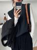 Women's Solid Color V-Neck Woolen Vest - New Knit Style for Spring and Autumn