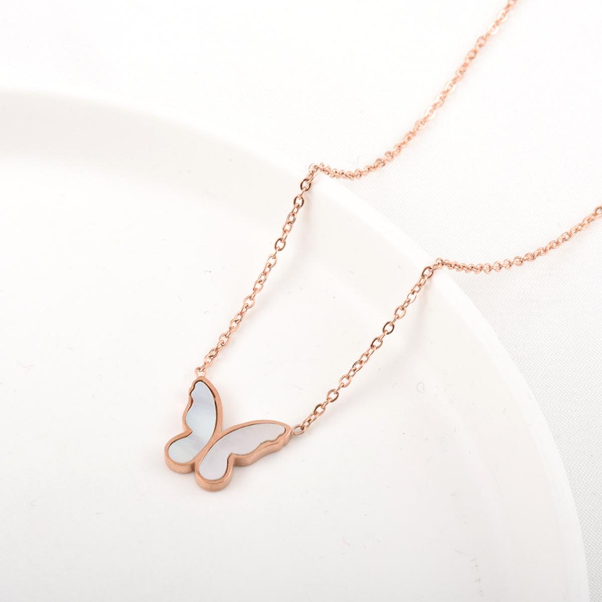 

Горячая Распродажа Украшения Ожерелья, Свежий Темперамент Бабочки, Цепочка Ключицы, Женская Личность, Модное Ожерелье Простое розового золота