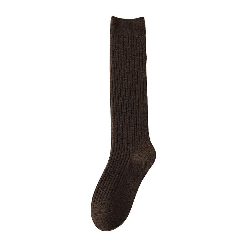 Wool and Fleece Calf Socks, Thickened Knee-length Socks, Warm Thigh-high Socks, Slimming High Socks for Women in Autumn and Winter