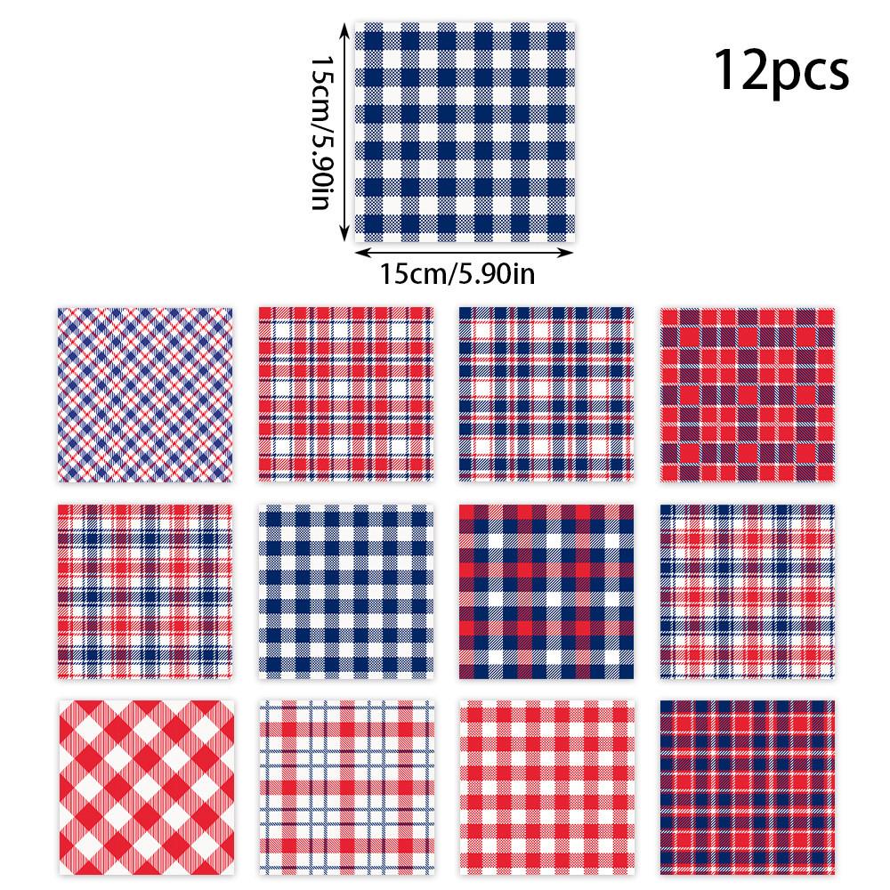 Independence Themed Day Striped Star Balloon Pattern Gift Box Packaging Paper