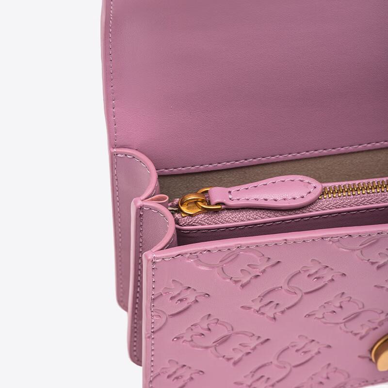 PINKO Women's Classic Embossed Love Crossbody Bag