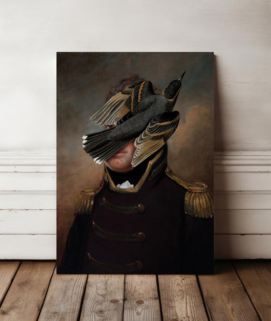 Pop Art Canvas Print Portrait General Bird