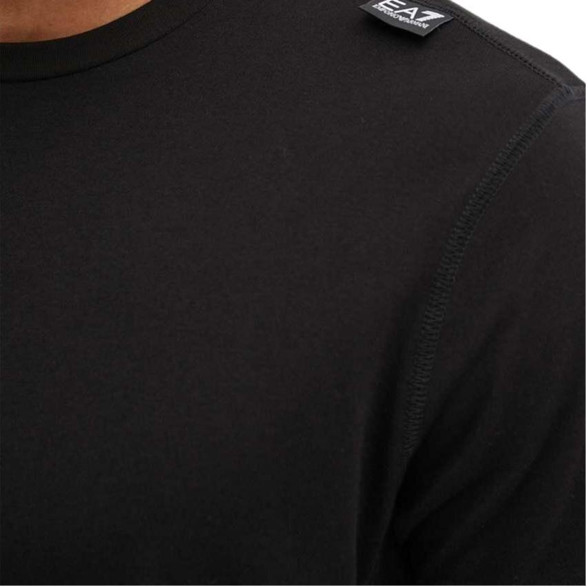 Emporio Armani Logo Print Short Sleeve Crew Neck T-Shirt Men tops Black 6DPT04-PJVPZ-0200