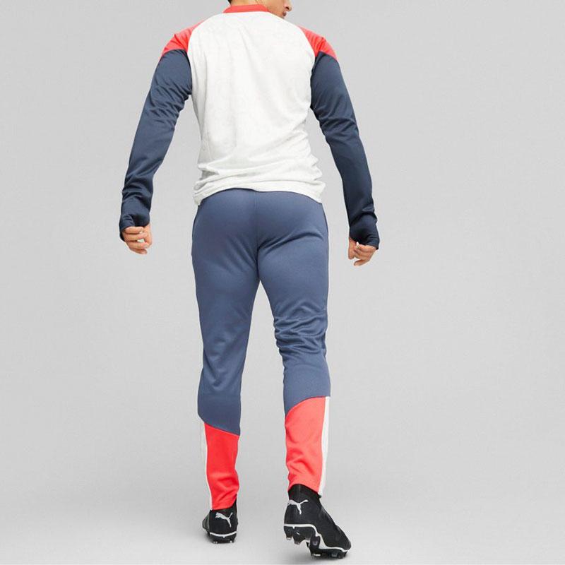 Puma Individual Cup Training Pants Color Blocked Elastic Waist Straight Leg Knit Sports Pants Men pants Deep-Space-Blue 658487-53