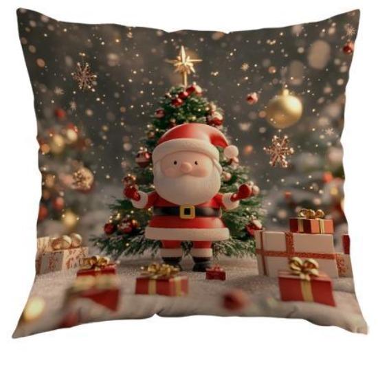 

Рождественская наволочка Полиэстер Печатная Новая Офисная Диванная Подушка Украшение Домашняя Наволочка 45*45cm