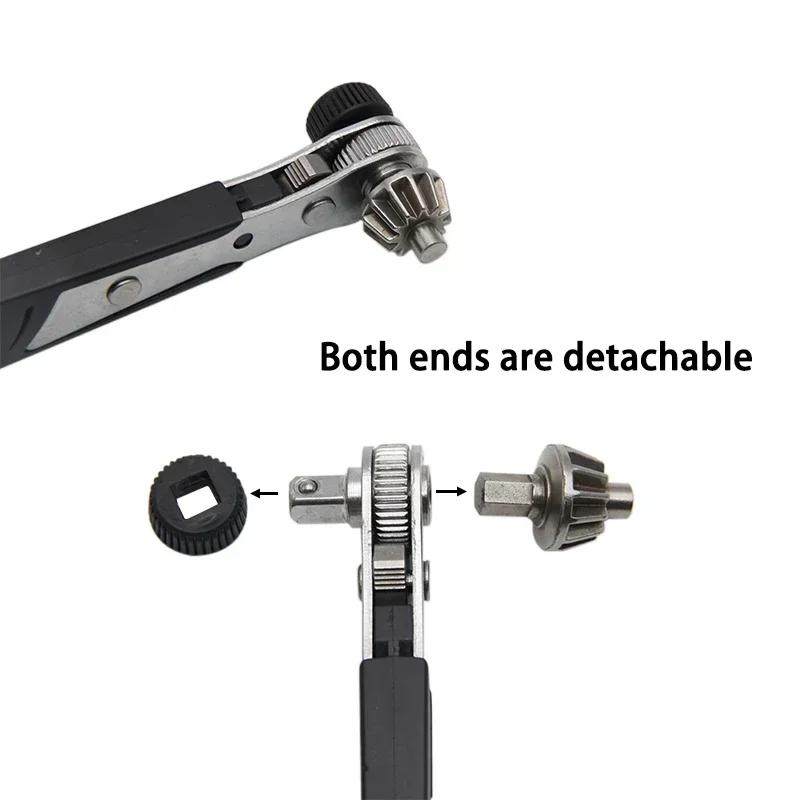Mini Ratchet Wrench, Hexagonal Double-sided Elbow Wrench, Multifunctional Wrench