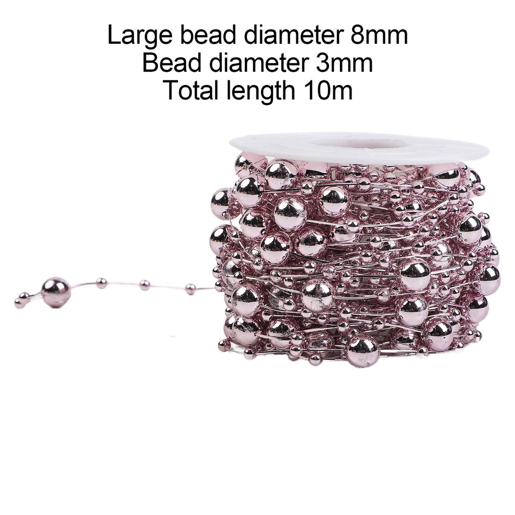 Artificial Beads String Beads Trim Decor Christmas Celebration Customization For Events Shiny Round Beads Decoration