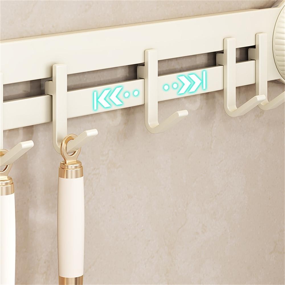 Bohrfreie Wandmontage Saugnapf Haken Halter 30/40/50cm Küchenaufbewahrungsregal Abnehmbarer Handtuchhalter Kleiderbügel Haken