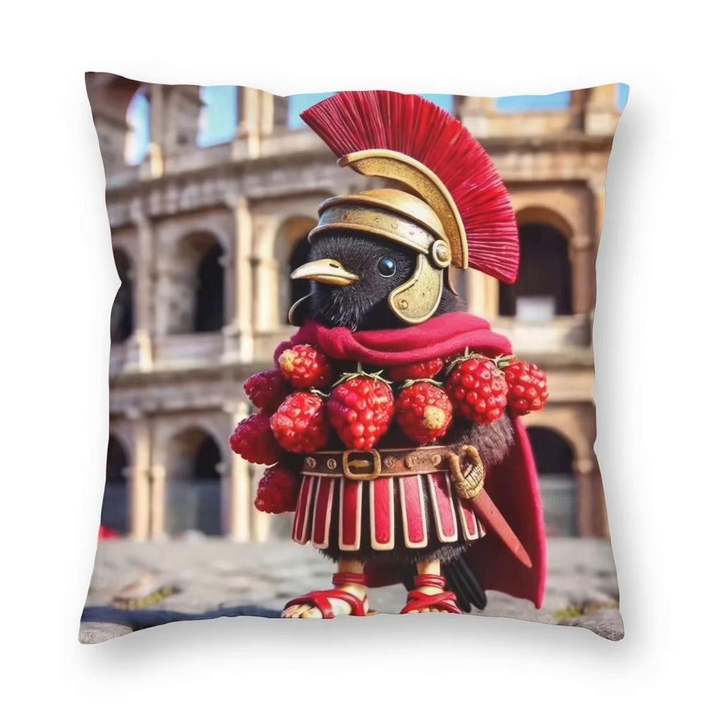 Tung Tung Tung Sahur Meme Italiano Brainrot Federa Stampa Poliestere Copricuscino Decorativo Copricuscino da Lancio