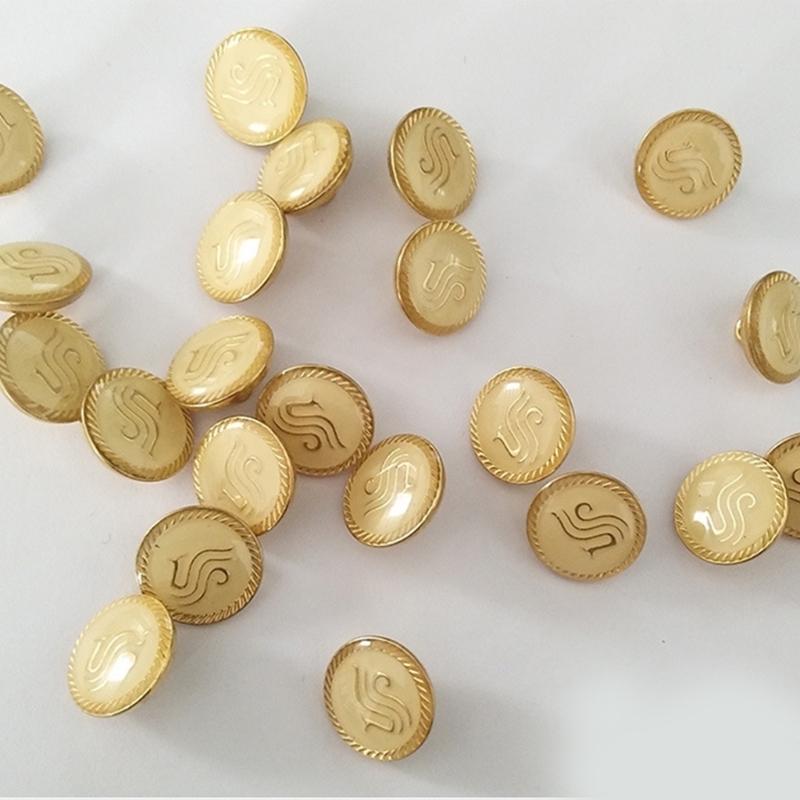 Mixed Sewing Buttons Easy Install Uniform Buttons Durability Uniform Suitable for Airline and Airport Academy Students