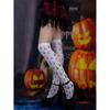 Women Thigh High Socks Over the Knee High Stockings Japanese Lolitas Cross Print Long Socks Thin Halloween Stockings