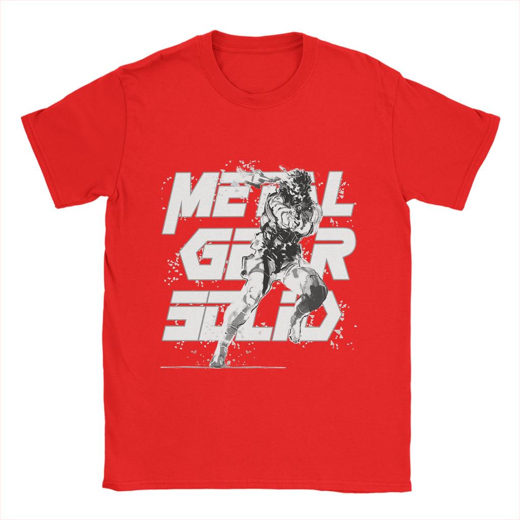 Men T-Shirt Metal Gear Solid Vintage Pure Cotton Tees Short Sleeve  T Shirt Round Neck Clothing Adult