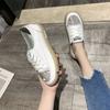 Fashion Casual Women Thick Bottom Sneaker Autumn Designer Mirror Luxury Canvas Rhinestone Women's Shoes Trend 2024 Fashion Running Black