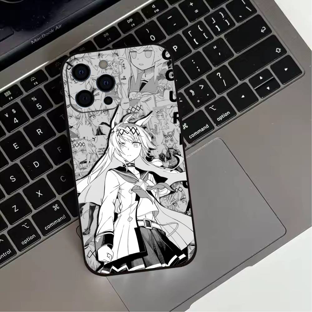 

O-Oguri Cap Tamamo Phone Case For iPhone 17,16,15,14,13,12,11 Plus,Pro Max,XS,Soft Silicone Black Cover iPhone12