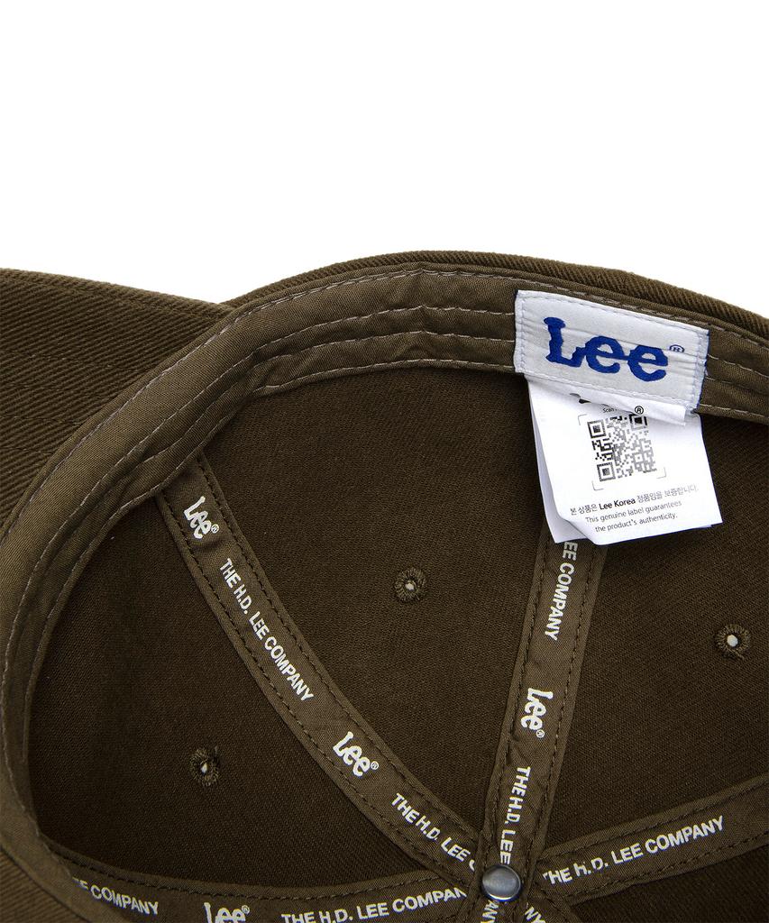 LEE Small Twitch Logo Cotton Curve Ball Cap Brown