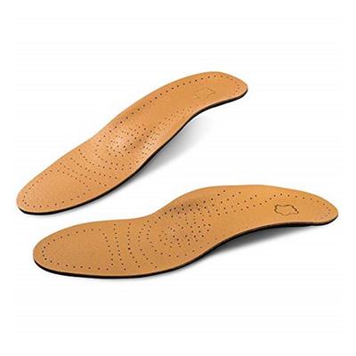 Leather Shoe Insoles Foot Support Flat High Arch Orthopedic Cushion Pain Pads