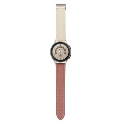 Classic 1pc 20mm 22mm Folding Buckle Colorblocked Pu Watch Band for Samsung/ Huawei/ Xiaomi/Garmin Universal Smartwatch Accessories