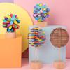 Wooden Fibonnaci Spiral Tree Decompression Toy For Children By Muzhixing Colorful Leaves And Macaron Round Pieces