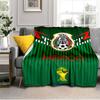 Mexiko Fußballnationalmannschaft Emblem Gedruckte Decken Weiche Flanelldecken für Sofa Bett Geschenke für Männer Frauen Picknickdecke Weihnachtsgeschenke