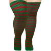 Halloween Weihnachten Gestreifte Gestrickte Oberschenkelhohe Socken für Damen Dicke Oberschenkel Überknielange Strümpfe Super Elastische Strumpfwaren